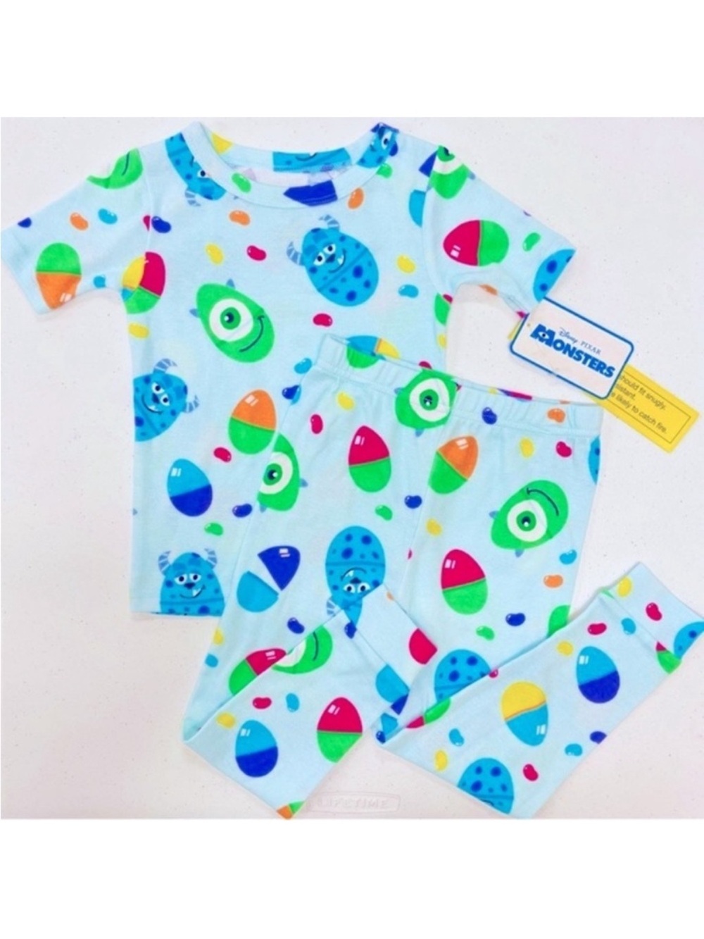 New Disney Monsters Inc Easter Pajamas Boys 4T Girls Mike Wazowski Sulley Cotton